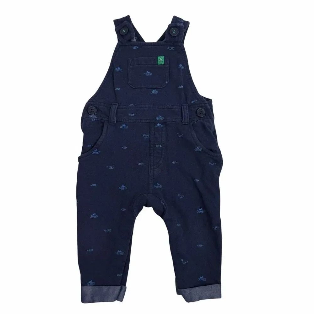 Jasper Conran 3-6 months navy overalls dungarees